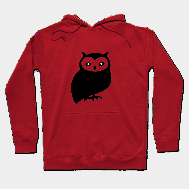 Black cut owl art Hoodie by FUNEMPIRE